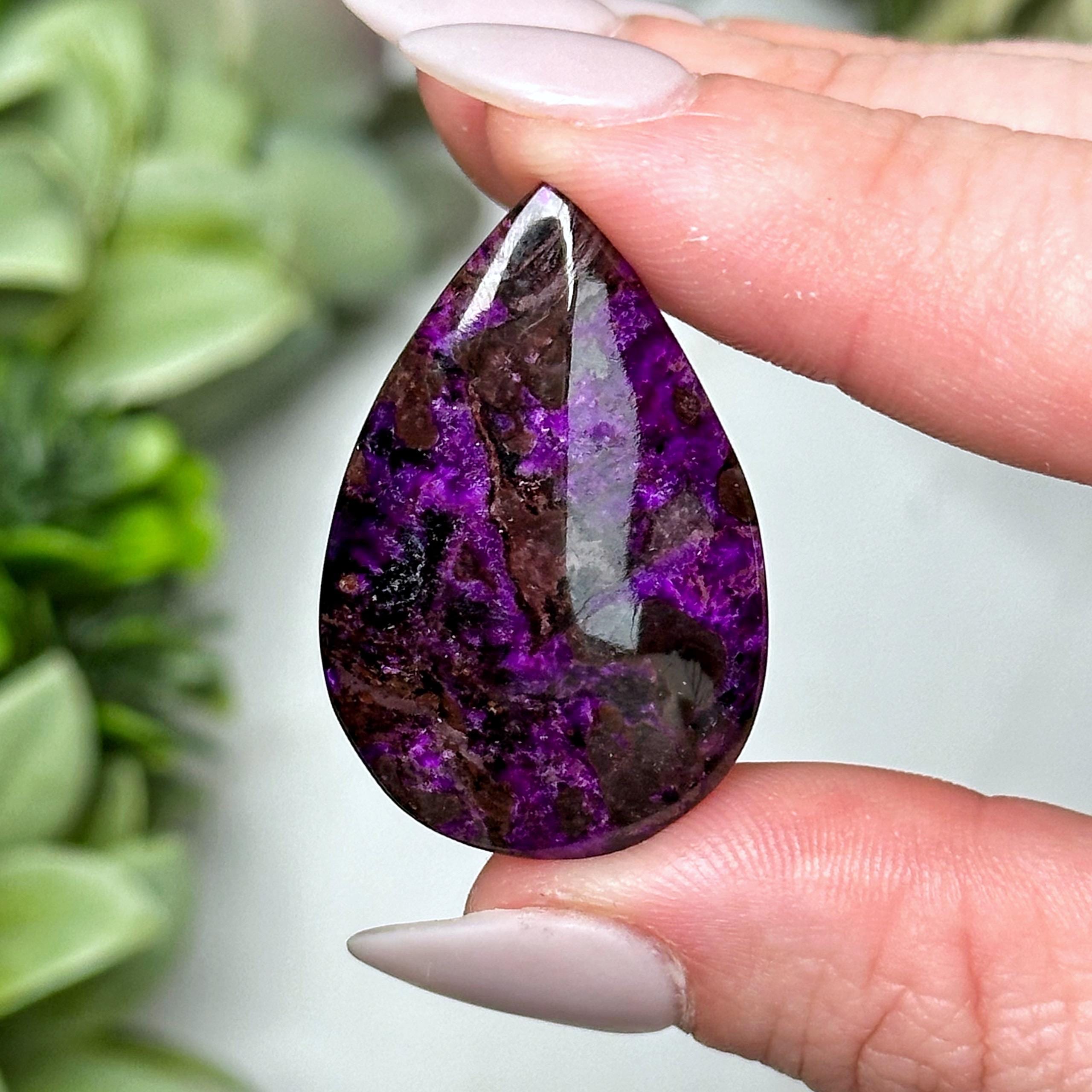 Sugilite Cabochon | 4g | - #2 (polished Purple Crystal Jewelry, Healing Stone, Crown Chakra, Balance)