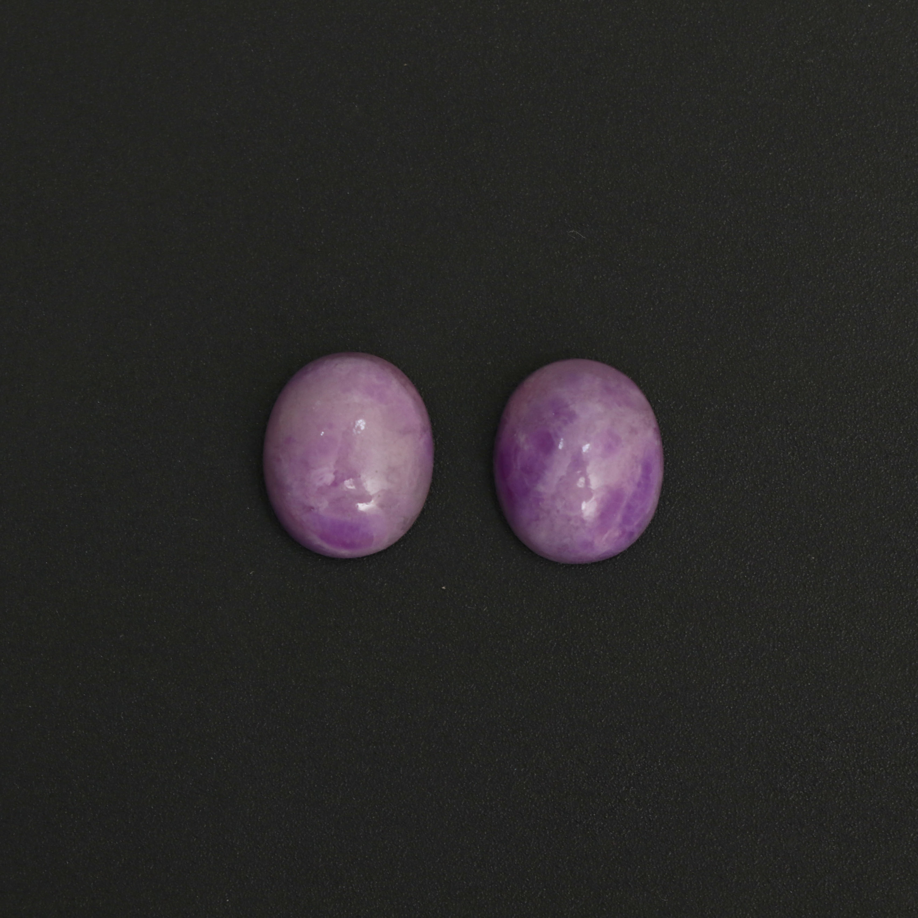 Natural Sugilite Smooth Oval Cabochon Gemstone , 10x12mm , Gemstone Cabochon , Pair ( 2 Pieces )