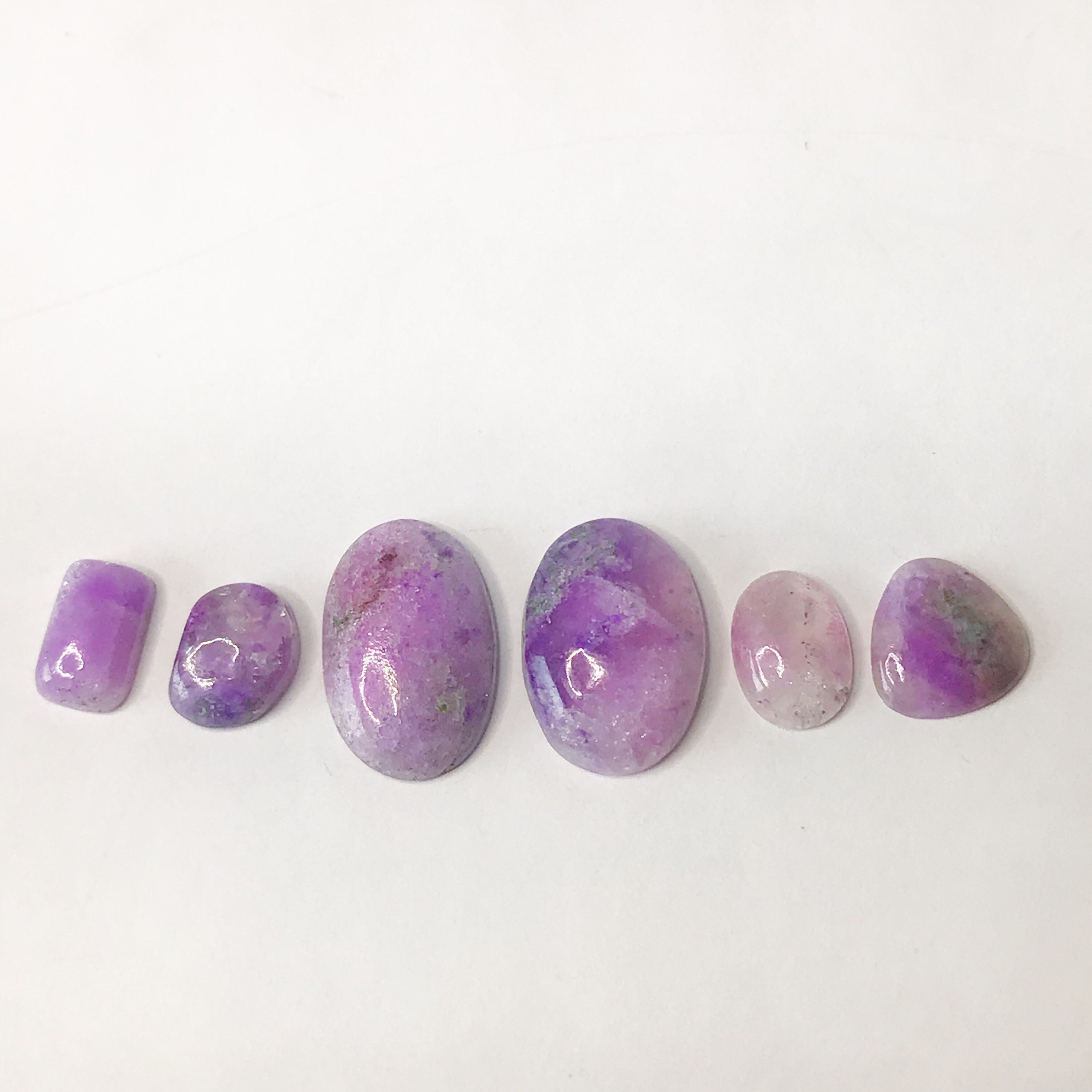 Rare! Gel Sugilite Cabochons Pink Purple High Grade Cabs - Lot Of 6 Pieces - South Africa Sugilite - Jewelry Making - Rare Gemstones Rare! Gel Sugilite Cabochons Pink Purple High Grade Cabs - Lot Of 6 Pieces - South Africa Sugilite - Jewelry Making - Rare Gemstones