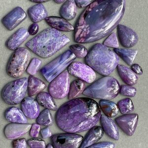 Wholesale Sugilite Cabochons 48 Pieces (450 Carats), Stunning Natural Sugilite Cabs