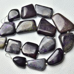 Natural Sugilite Plain Nugget Beads 12mm to 29mm Smooth Big Nuggets Gemstone Beads Jewelry Sugilite Beads Jewelry 8 Inches Strand No6292