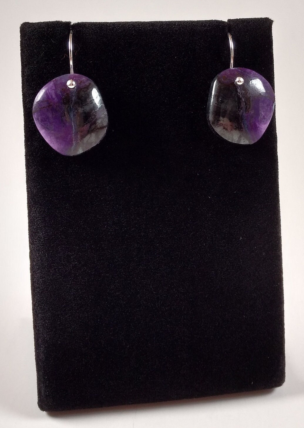 Sugilite And Sterling Silver Earrings Handmade By Chris Hay Sugilite And Sterling Silver Earrings Handmade By Chris Hay