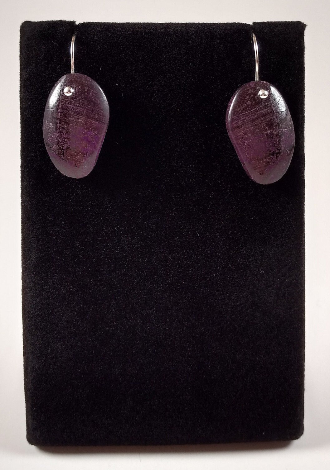 Sugilite And Sterling Silver Earrings Handmade By Chris Hay