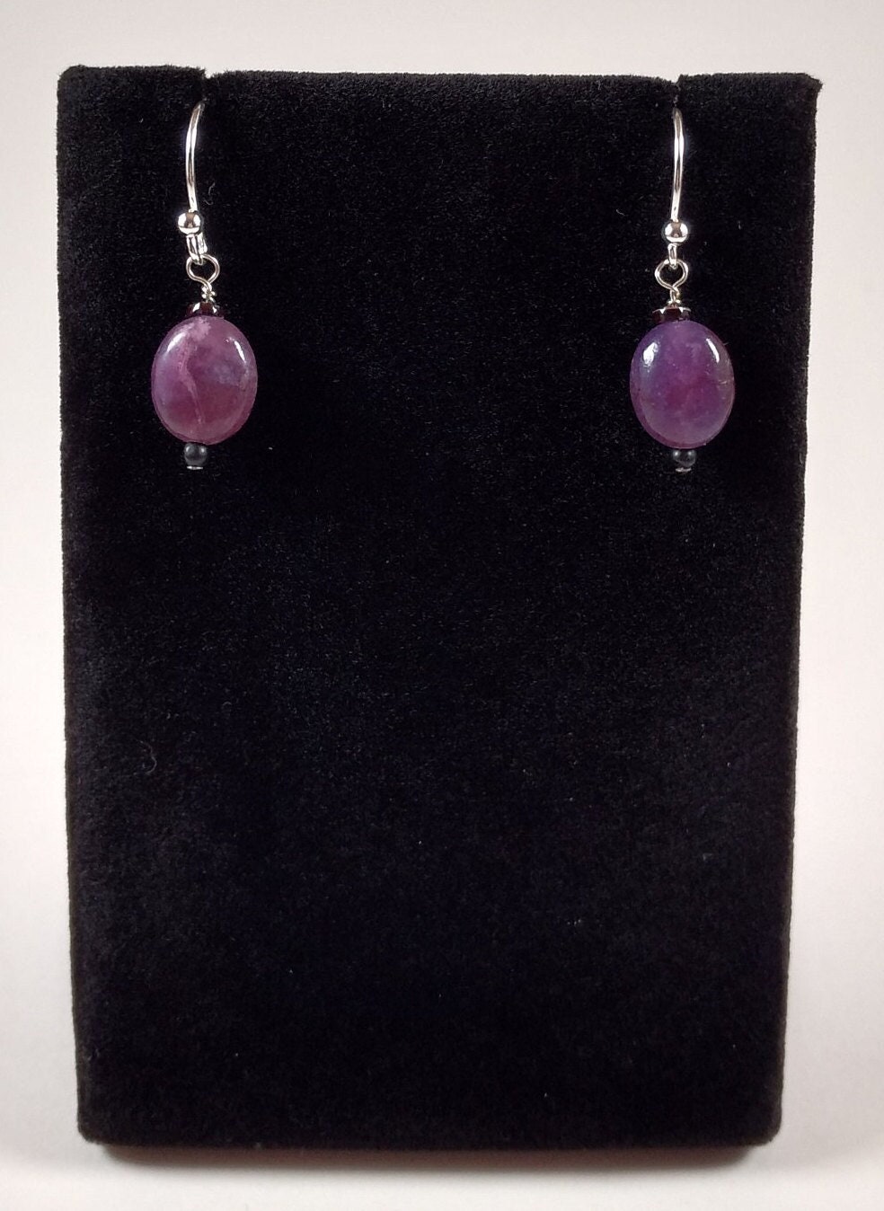 Sugilite And Sterling Silver Earrings Handmade By Chris Hay