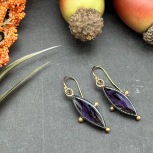 Dainty Sugilite Artisan Earrings Dainty Sugilite Artisan Earrings