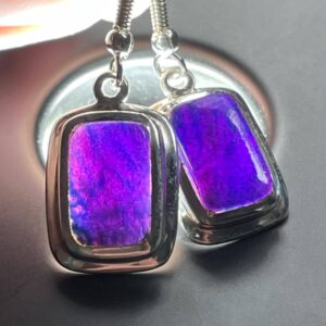 Gel Sugilite Earrings - High Grade Natural Stone - Glowing Purple & Blue! - Handmade With Solid Sterling Silver - Healing Crystal Love