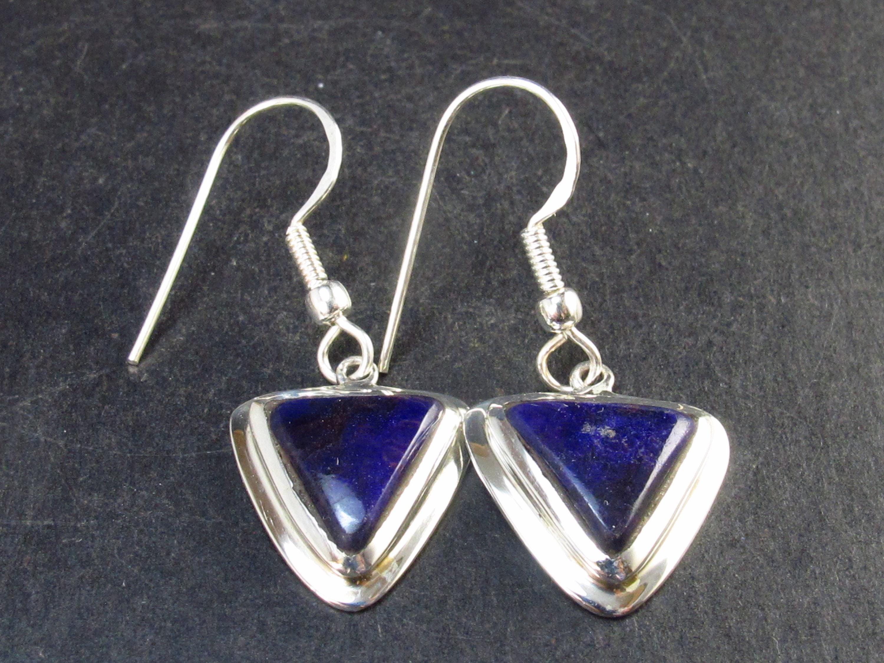 Sugilite Silver Earrings From South Africa - 1.3" - 4.2 Grams