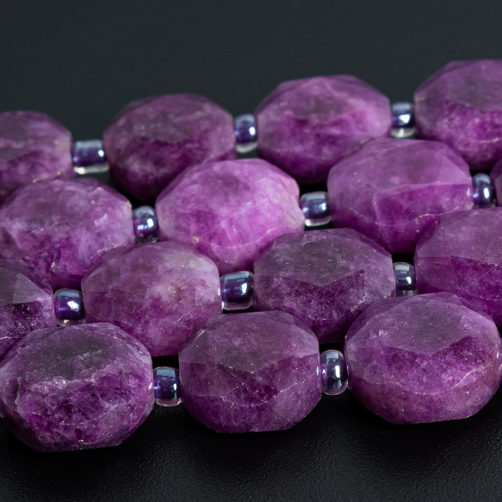 12mm Purple Sugilite Beads Grade Aa Gemstone Faceted Coin Loose Beads 15"/7.5" Bulk Lot Options