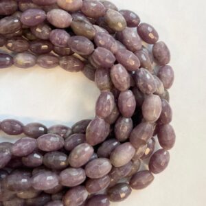 Sugilite 12x8mm Faceted Oval gemstone beads -15.5 inch strand