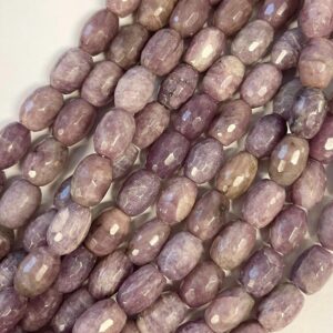 Sugilite 14x10mm Faceted Barrel Gemstone Bead -15.5 inch strand