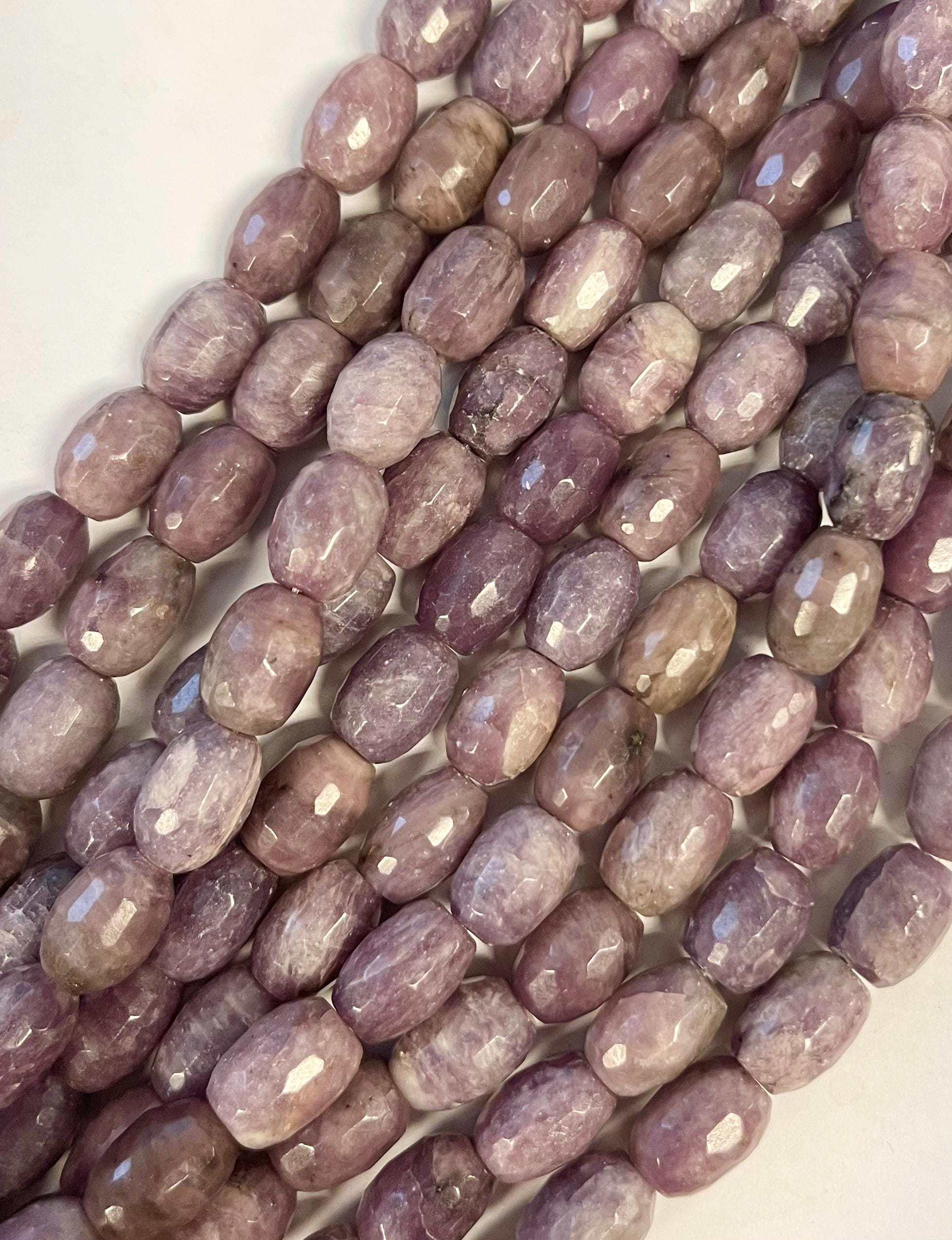 Sugilite 14x10mm Faceted Barrel Gemstone Bead -15.5 Inch Strand