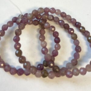 Sugilite 5mm Faceted Round Gemstone Beads--15.5 inch strand