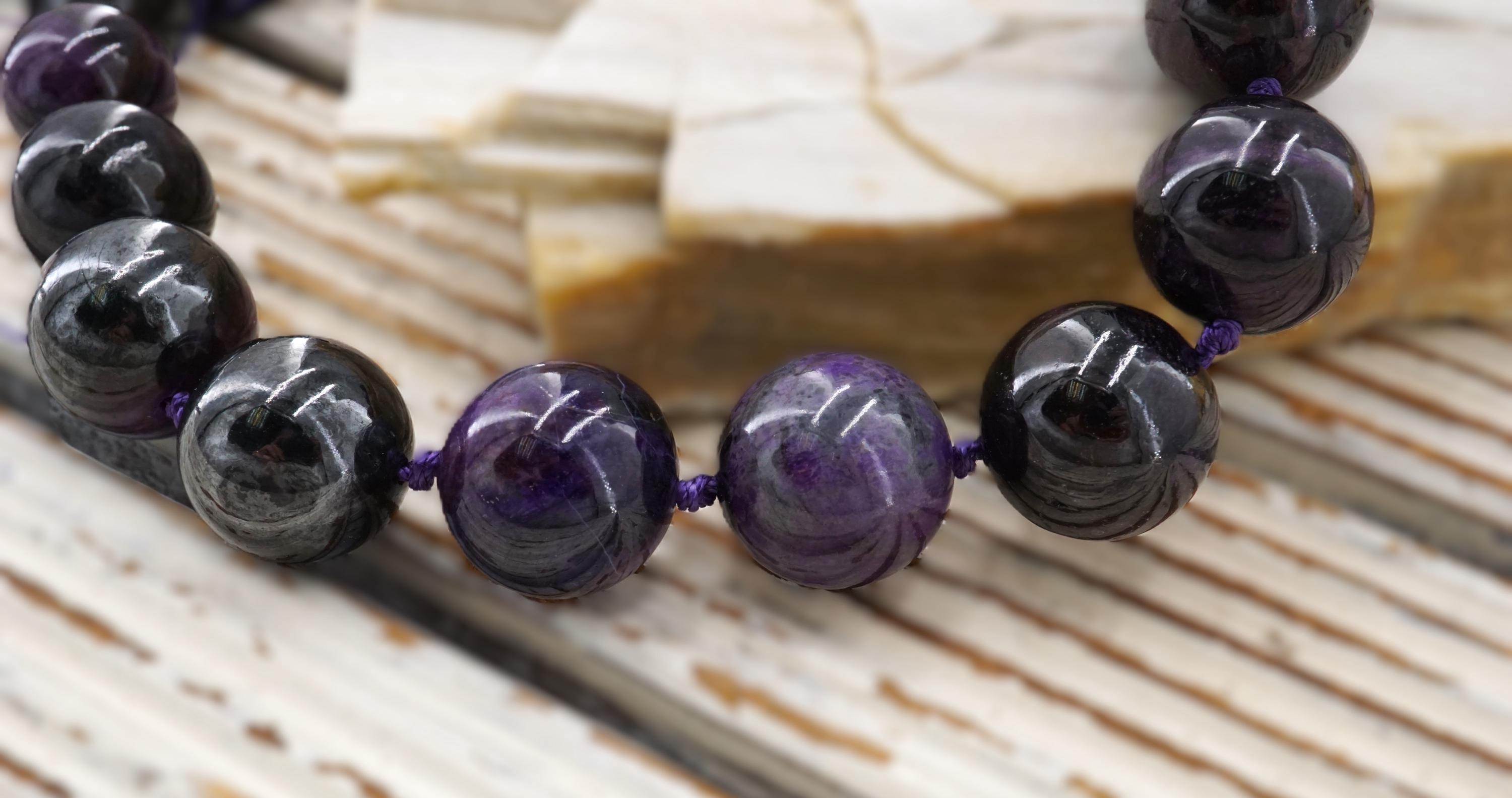 Sugilite 14-16mm Round Beads (etb01818) Healing Crystals/spiritual Jewelry/yoga Necklace