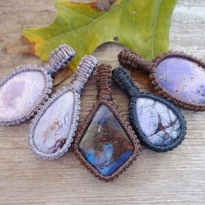 Sugilite Macrame Necklace /january Birthstone Sugilite Macrame Necklace /january Birthstone