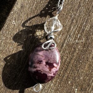 Sugilite & Phenacite Healing Stone Necklace with Positive Energy!