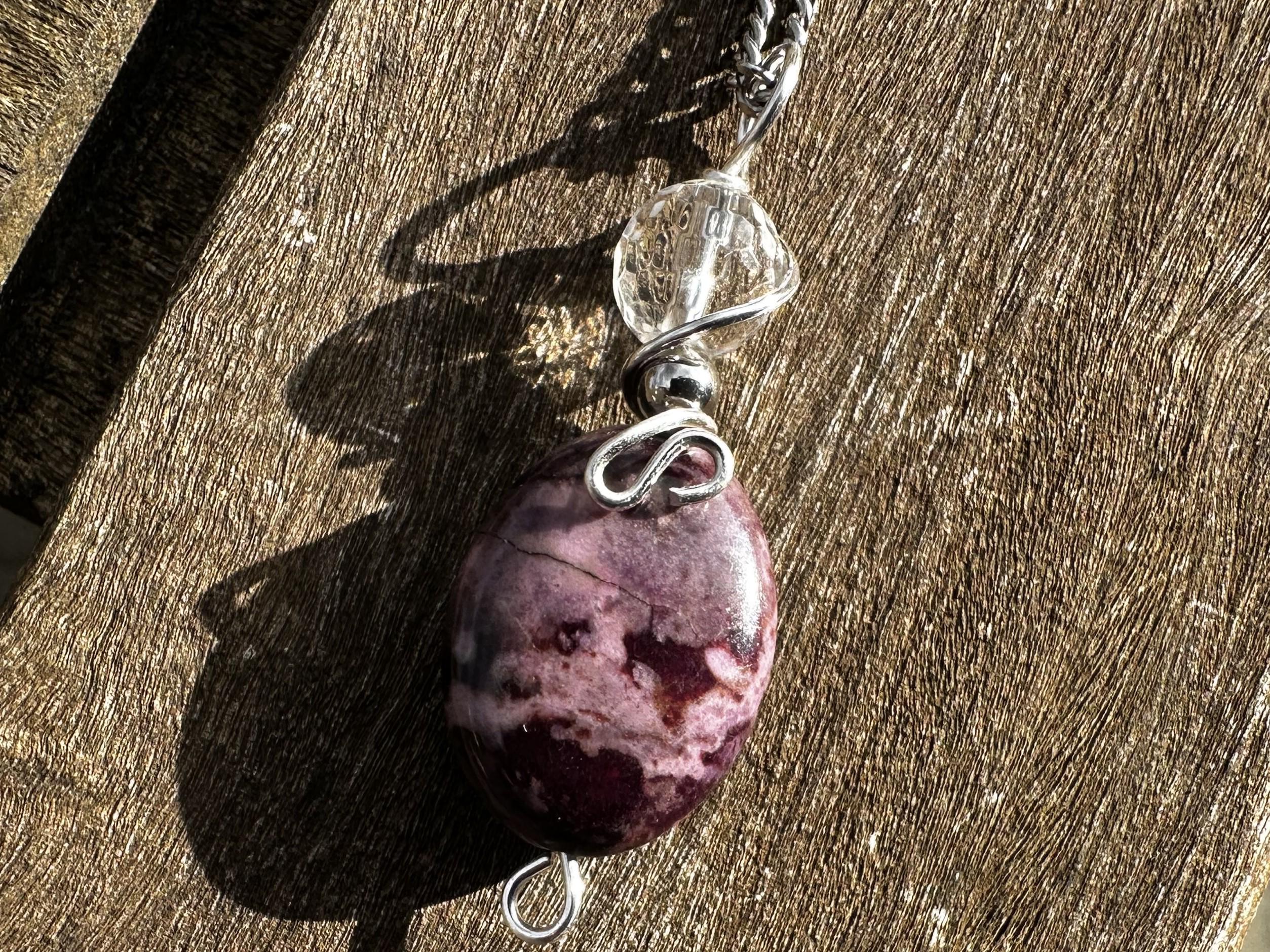 Sugilite & Phenacite Healing Stone Necklace With Positive Energy!