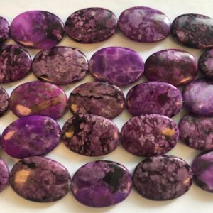 Sugilite 20x15x5mm 18x13x5mm 35x25x7mm Flat Oval Gemstone Beads-~ -15.5 Inch