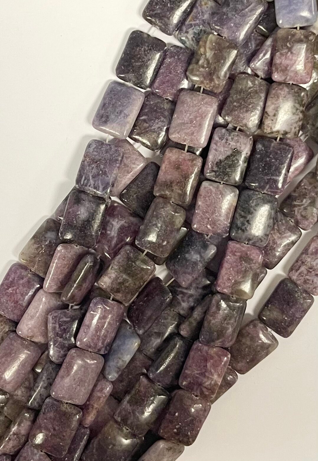 Sugilite 20x15x6mm Rectangle Gemstone Beads-- 15.5 Inch Strand
