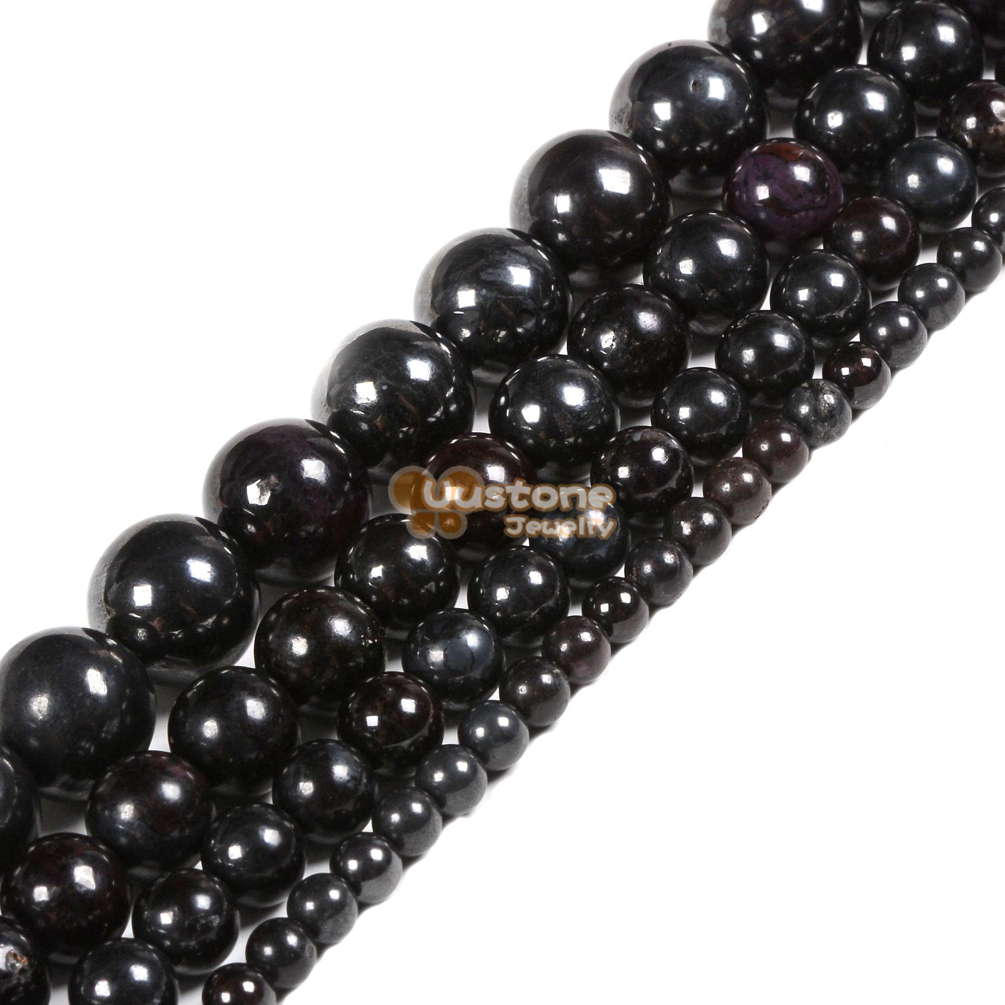 4-10mm Natural Iron Sugilite Loose Beads Semi Precious For Jewelry Making 16"