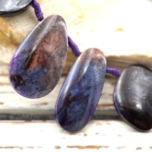 Sugilite Freeform Beads 13.5-18.5mm (etb01412) Rare Stone/healing Power/vintage Jewelry/gemstone Necklace