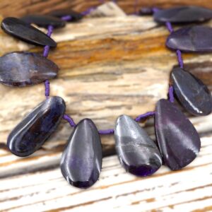 Sugilite Freeform Flat Beads 28-36.5mm (etb01471) Rare Stone/healing Power/vintage Jewelry/gemstone Necklace