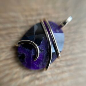 Faceted Sugilite In 14k Gold Pendant