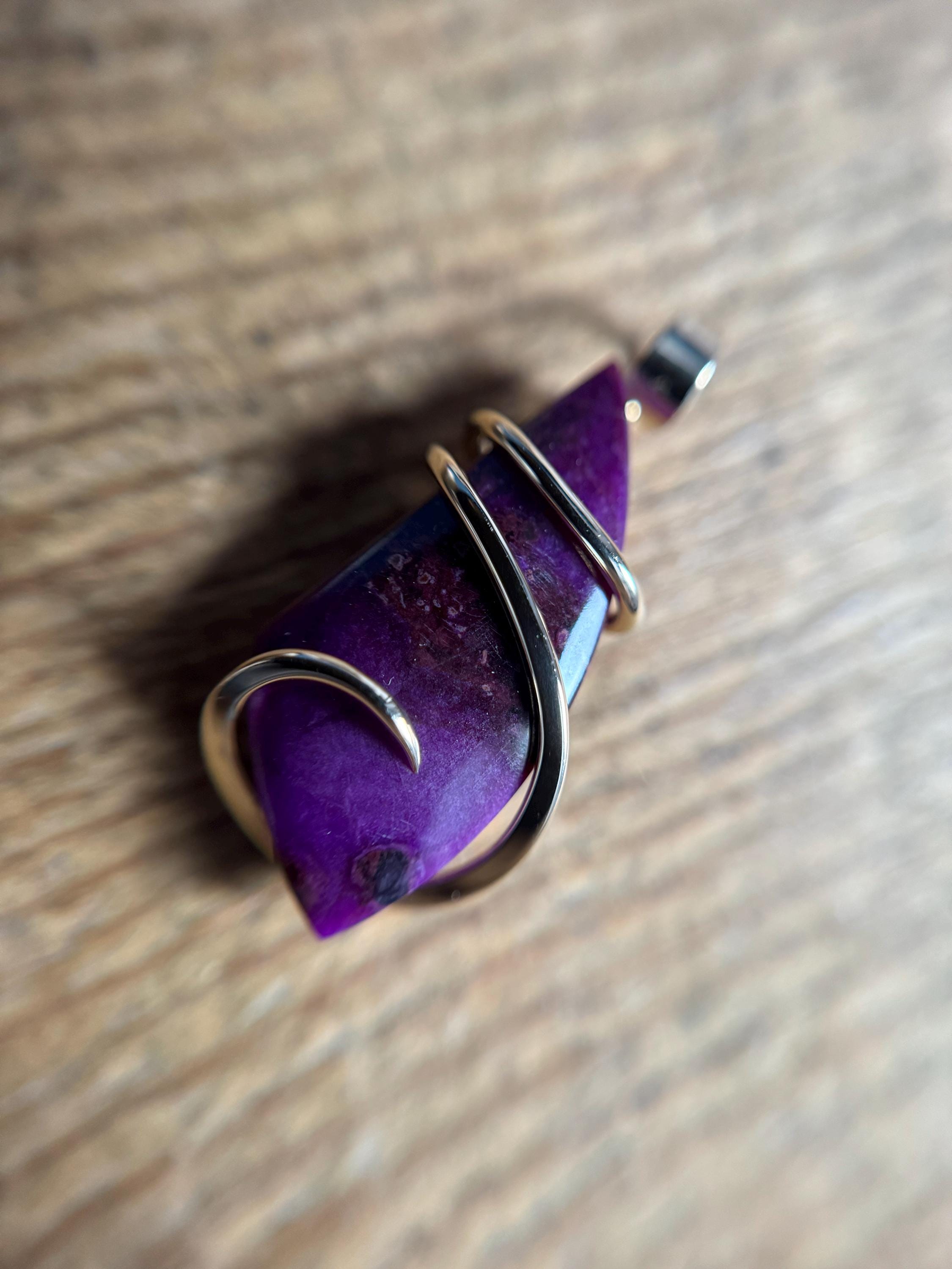 Sugilite In 14k Gold Pendant Sugilite In 14k Gold Pendant