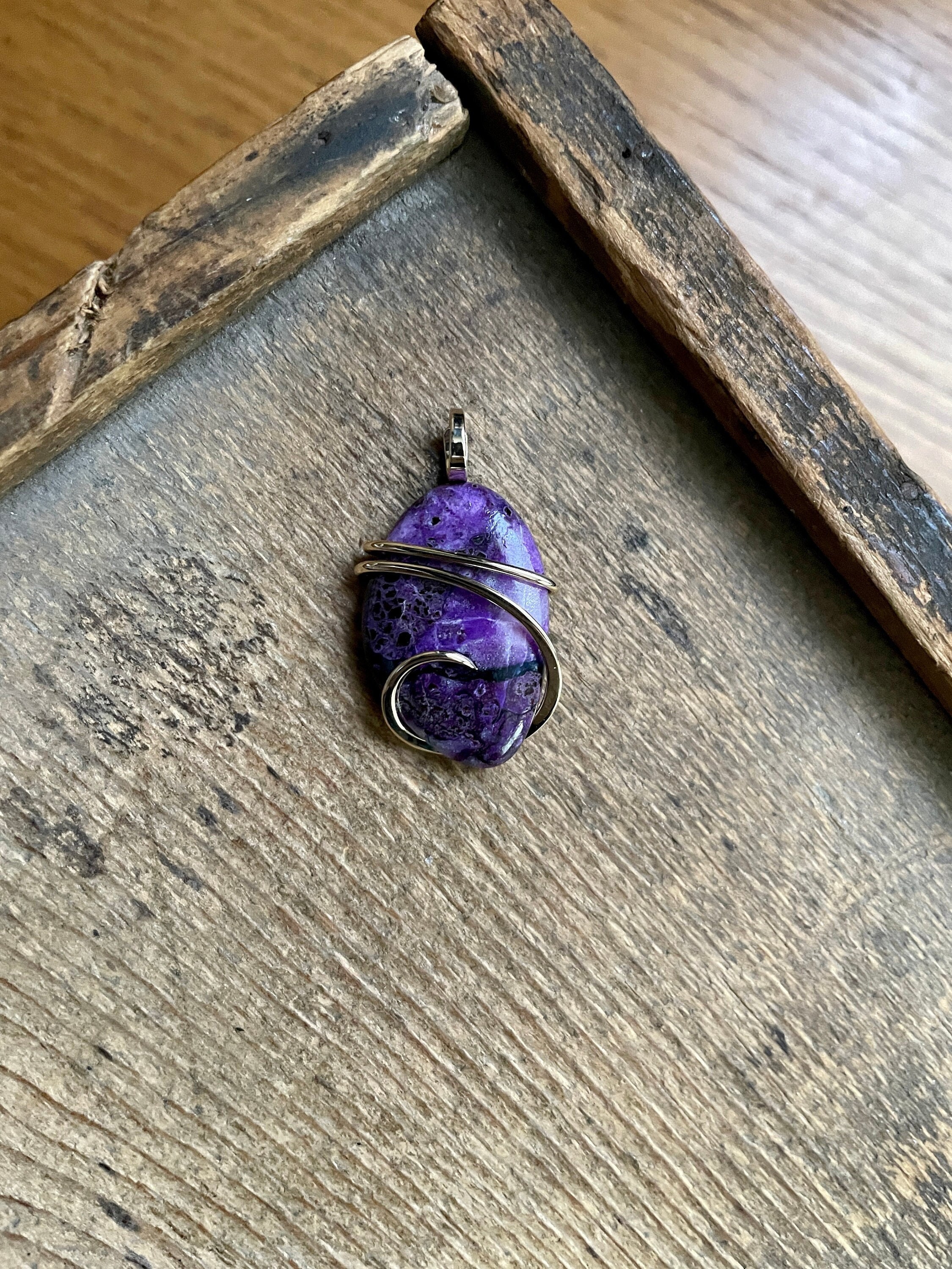 Sugilite In 14k Gold Pendant Sugilite In 14k Gold Pendant