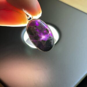 Mosaic Gel! Sugilite Pendant - Dainty Solid Sterling Silver Necklace - Genuine Sugilite - High Grade Gel - Handmade Healing Love Necklace
