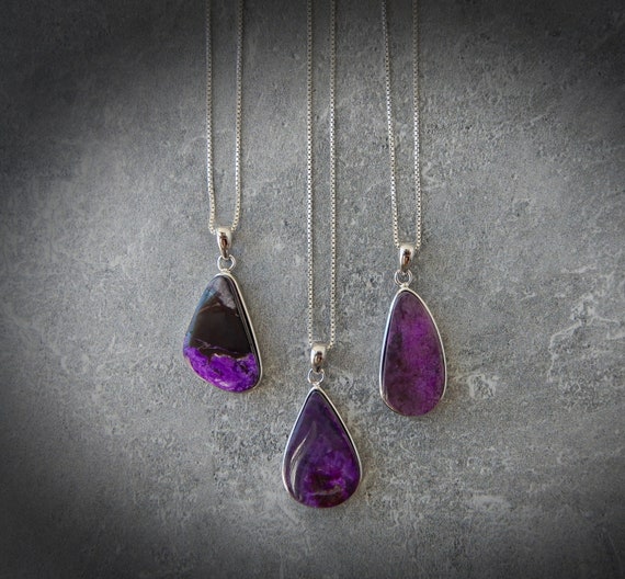Sugilite Necklace • Purple Gemstone Pendant • Healing Crystal Jewelry • Pink Purple Sugilite • Sterling Gemstone • Gemstone Appeal • Gsa