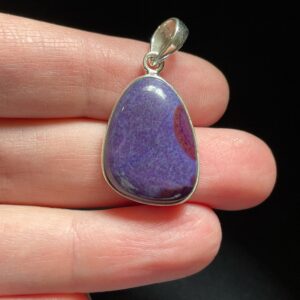 Sugilite Pebble Pendant - Soothing Self Love Crystal - Genuine Sugilite - Handmade With Solid Sterling Silver - Healing Crystal Necklace