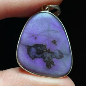 Purple Aura Sugilite Pendant - Genuine South African Sugilite - Handmade With Solid Sterling Silver - Heart Healing Crystal Necklace