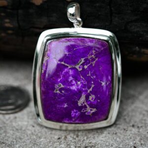Purple Sugilite Pendant - Sterling Silver Gemstone Jewelry