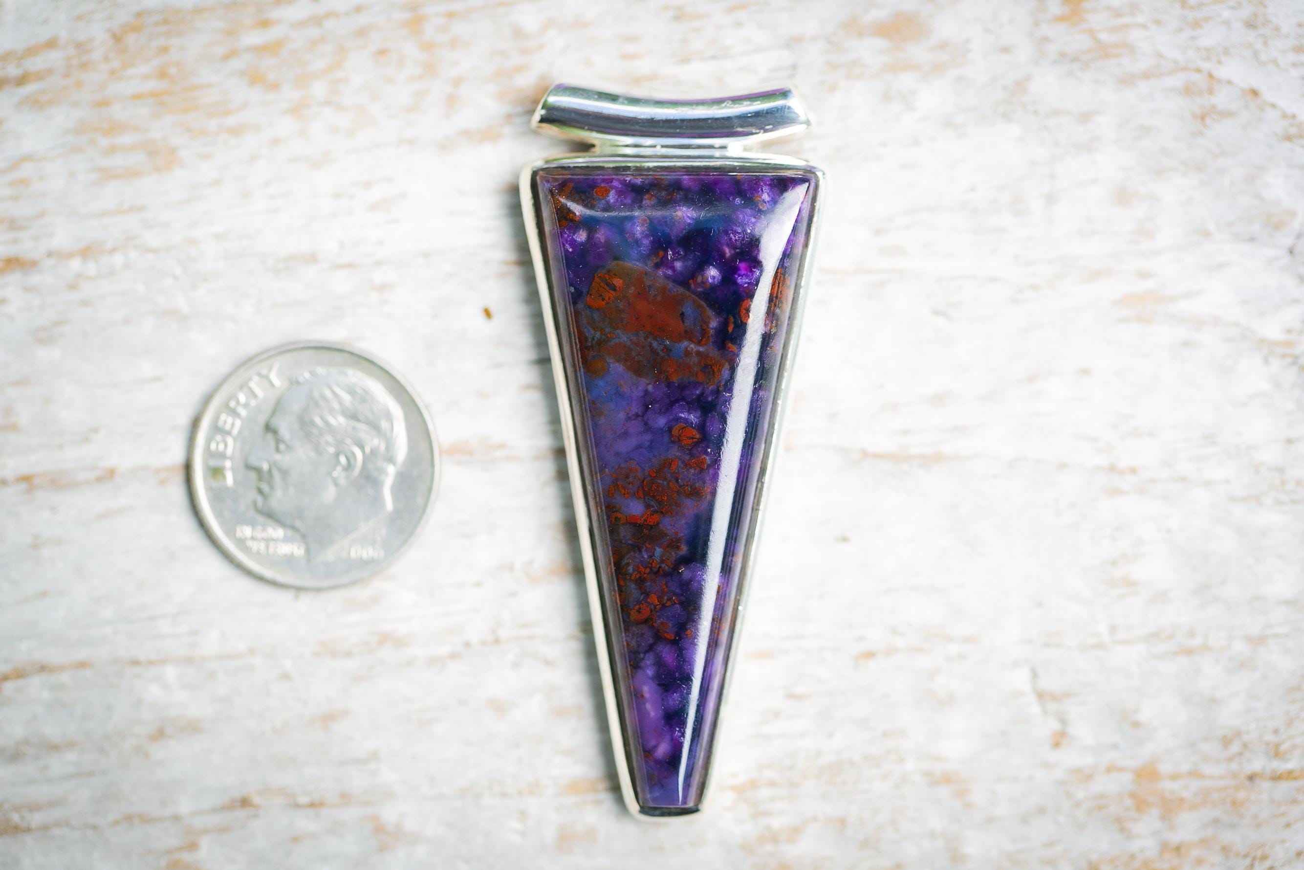 Sugilite Sterling Silver Pendant – Purple Gemstone Jewelry