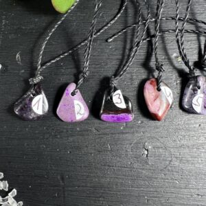 Tiny! Sugilite Drilled Pendant , You Pick , Minimalist Purple Necklace