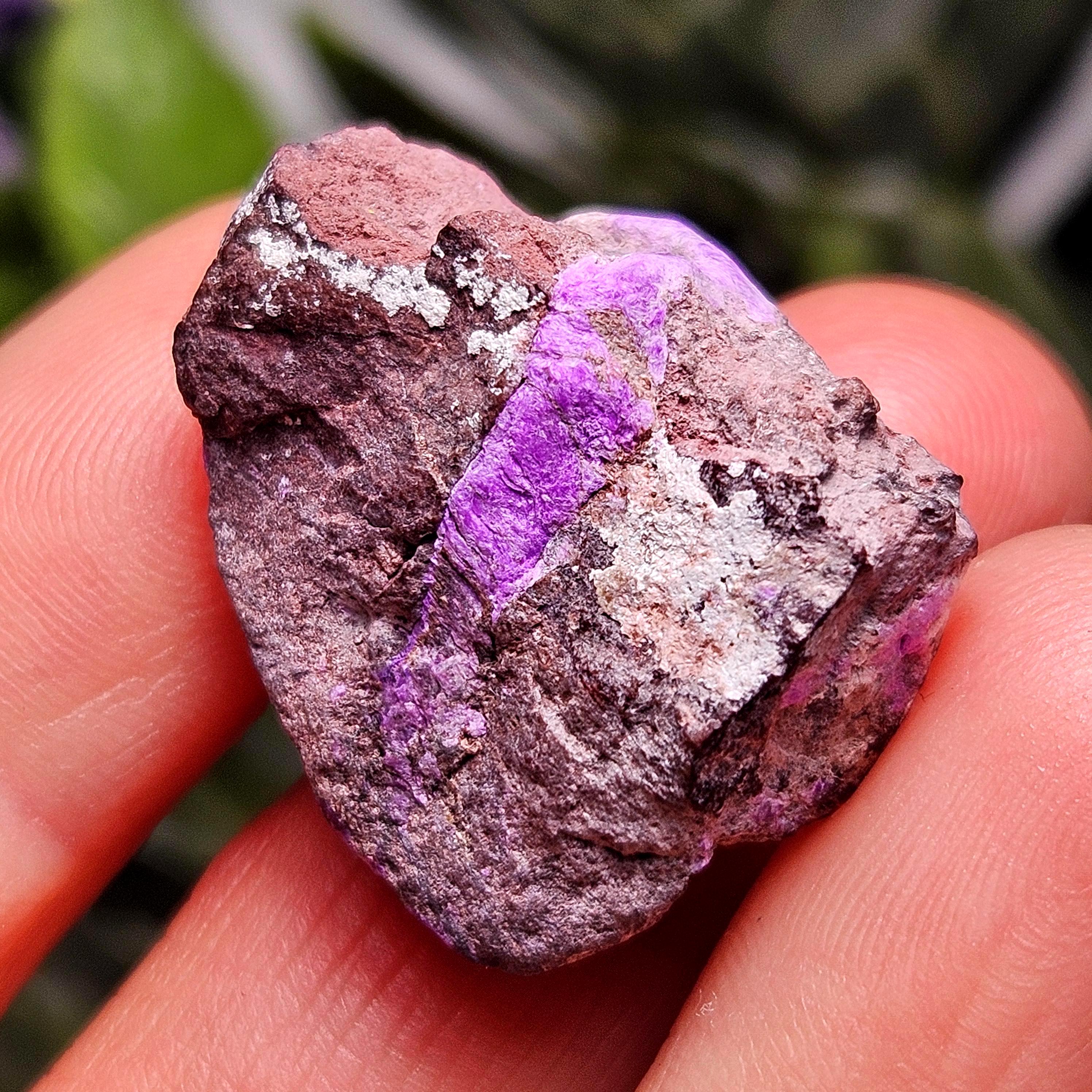 Fibrous Sugilite Specimen (8 Grams): Raw Purple Crystal Stone