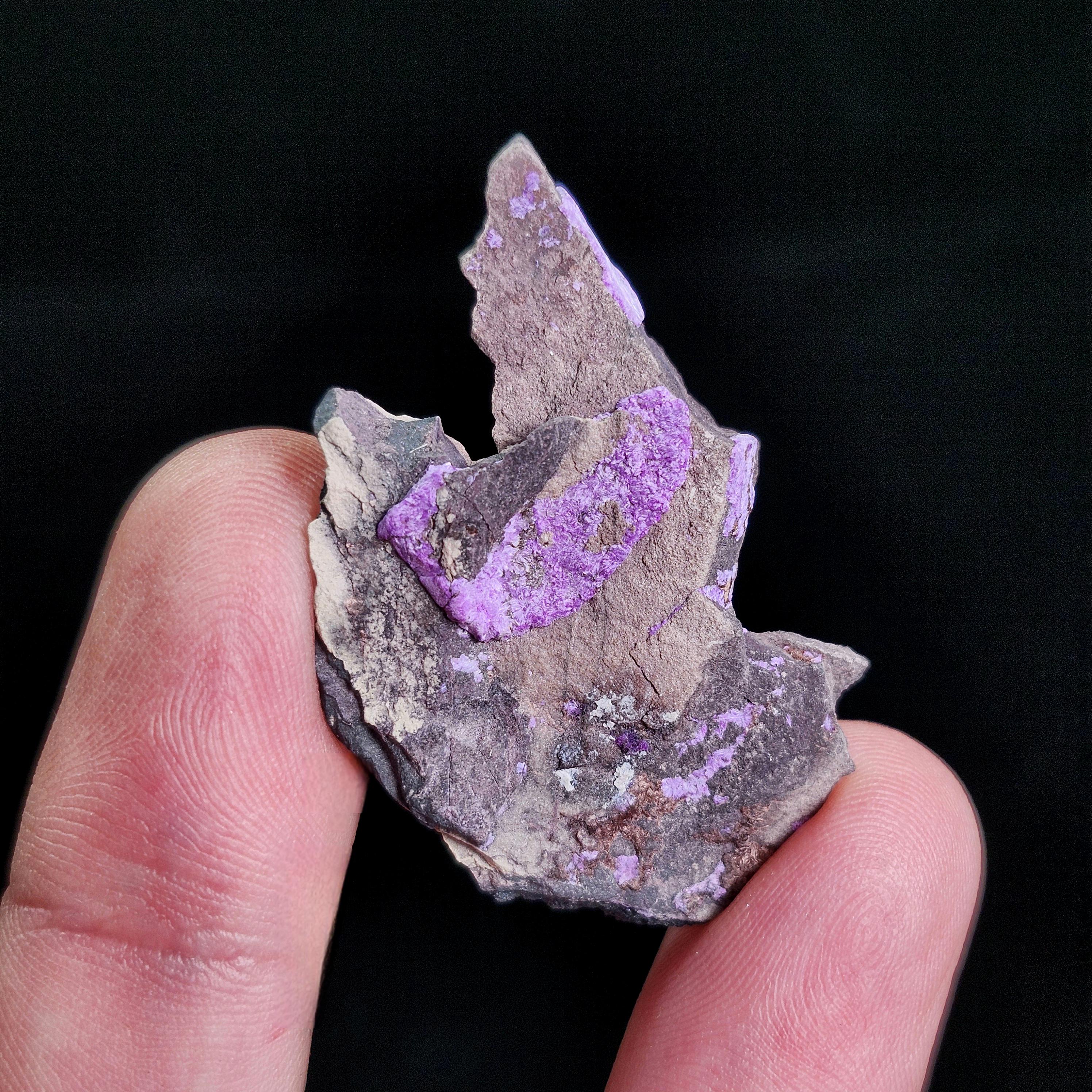 Fibrous Sugilite Specimen: Raw Purple Sugilite Crystal, 38mm