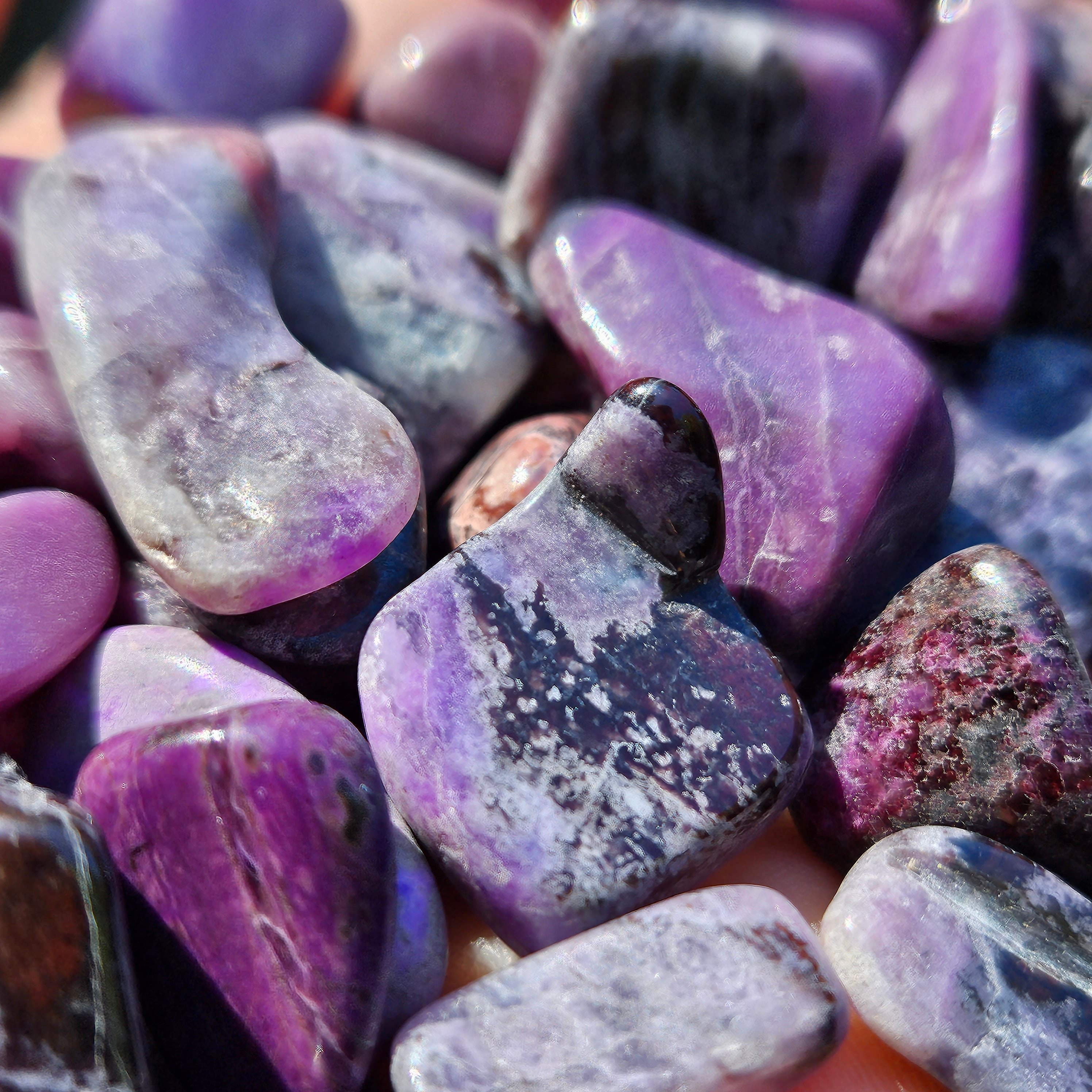 Polished Sugilite Crystals: Purple South African Sugilite Specimens