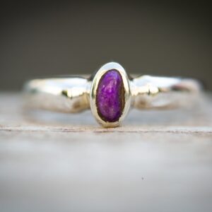 Gel Sugilite Ring – Sterling Silver, Size 9