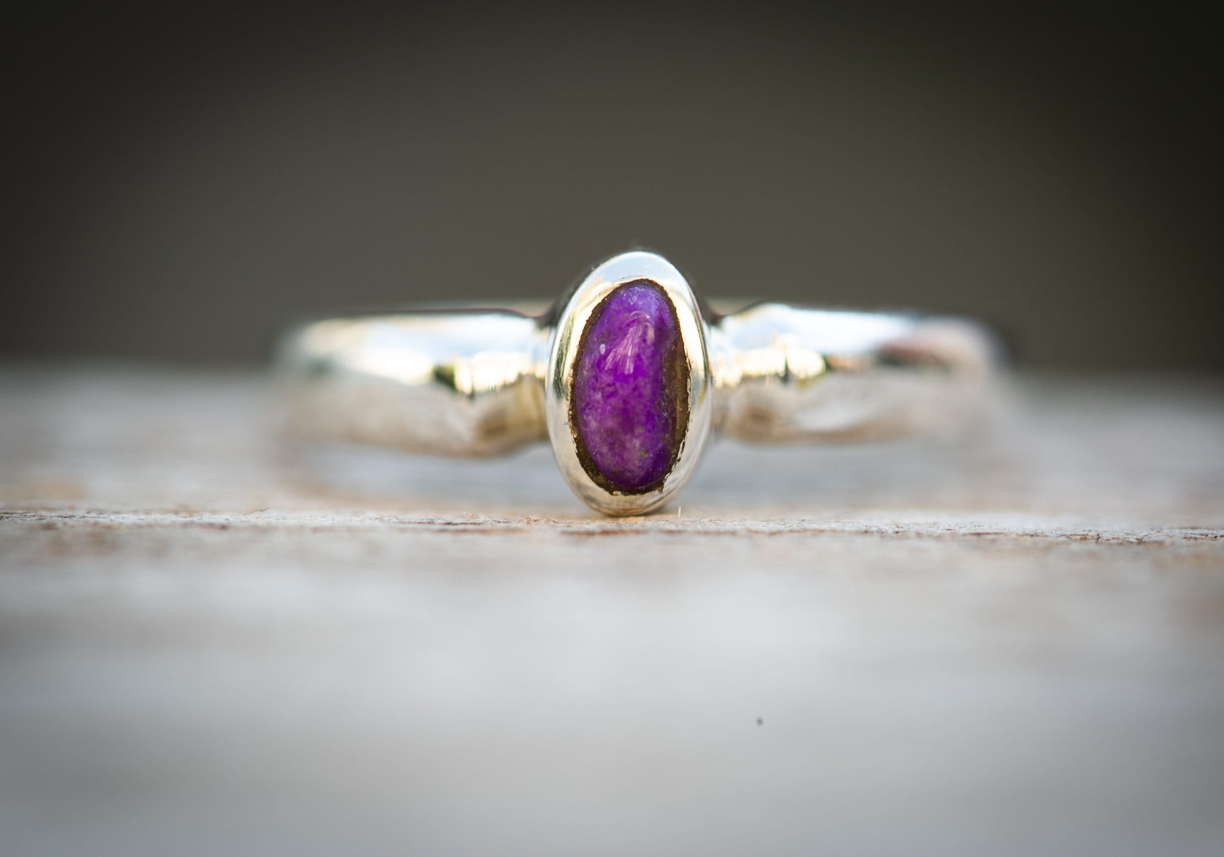 Gel Sugilite Ring – Sterling Silver, Size 9
