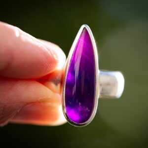 Gel Sugilite Ring: Sterling Silver Jelly Sugilite, Size 10