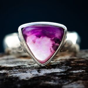 Gel Sugilite Ring - Sterling Silver, Size 7.5