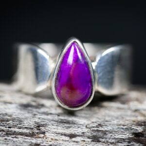 Gel Sugilite Sterling Silver Ring - Size 7, Purplish Pink Stone