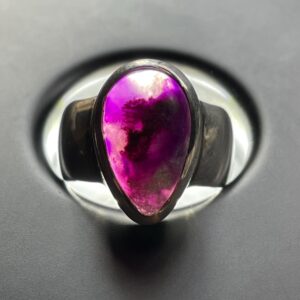 Glowing! Sugilite Ring Size 7 USA - Handmade with Solid Sterling Silver - Genuine Gel Sugilite - High Vibration Crystal Healing Love Energy