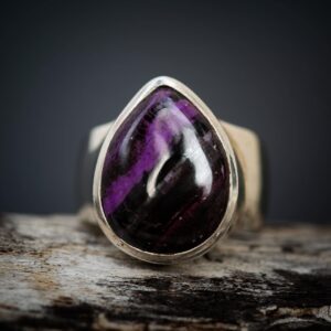 Sugilite In Solid Sterling Silver Ring - Size 8