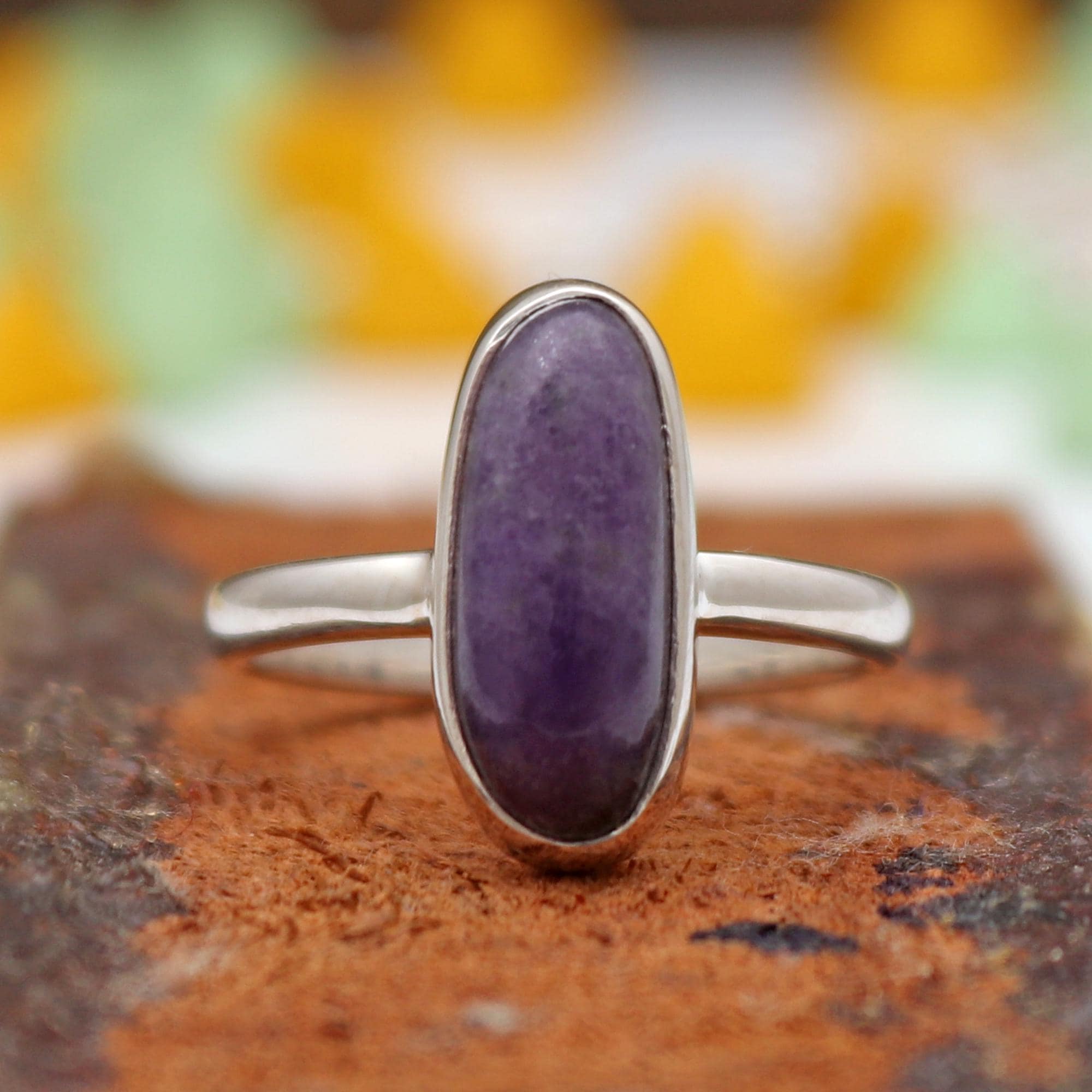 Natural Sugilite Ring - Sugilite Gemstone 925 Sugilite Sterling Silver Ring - Sugilite 925 Sterling Silver Father's Day Gift Ring Size 7 Natural Sugilite Ring - Sugilite Gemstone 925 Sugilite Sterling Silver Ring - Sugilite 925 Sterling Silver Father's Day Gift Ring Size 7