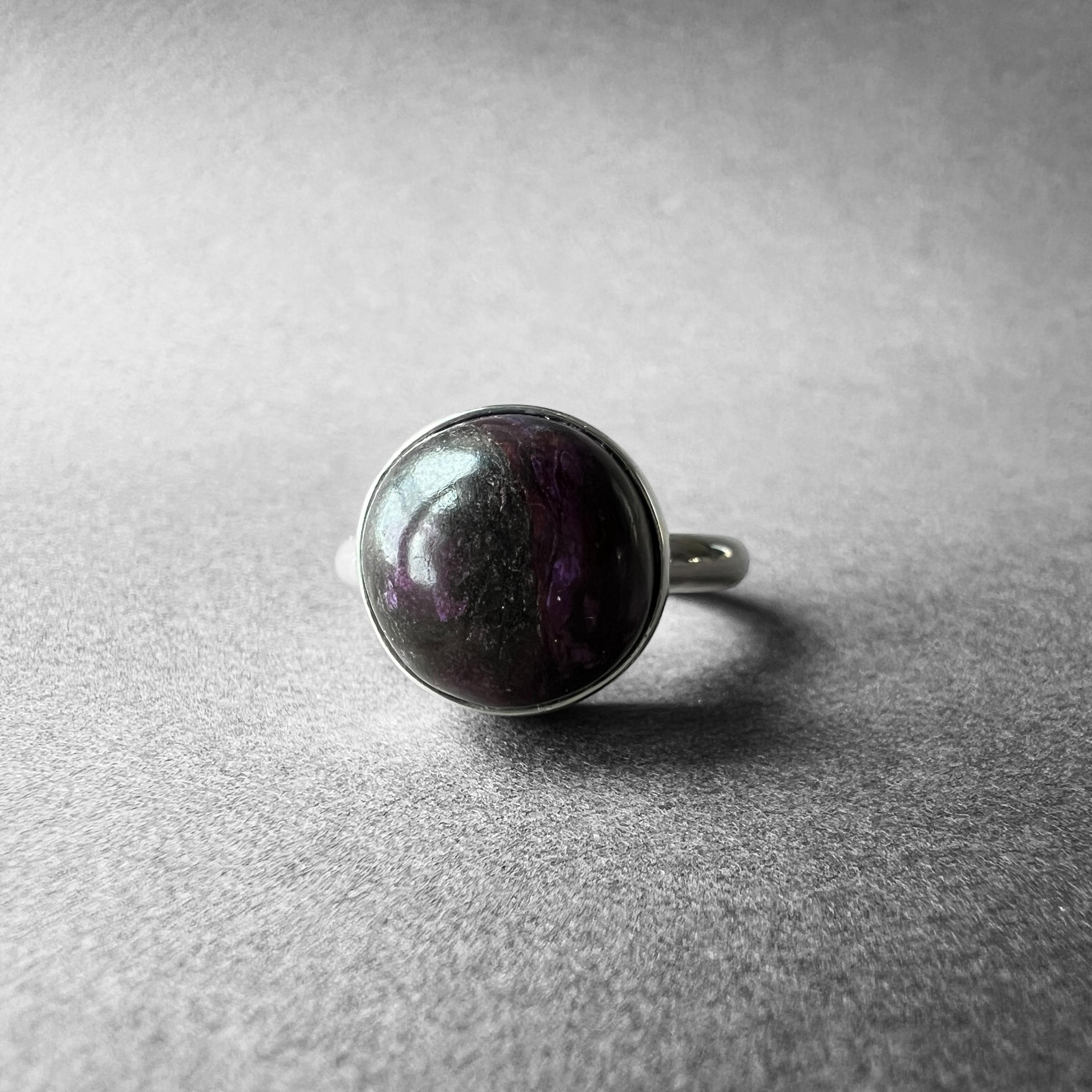 Natural Purple Sugilite Silver Ring, African Sugilite Stone, One-of-a-kind Jewelry From Turkuaznaturalstones