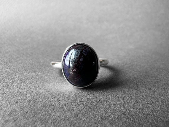 Natural Purple Sugilite Silver Ring, African Sugilite Stone, One-of-a-kind Jewelry From Turkuaznaturalstones
