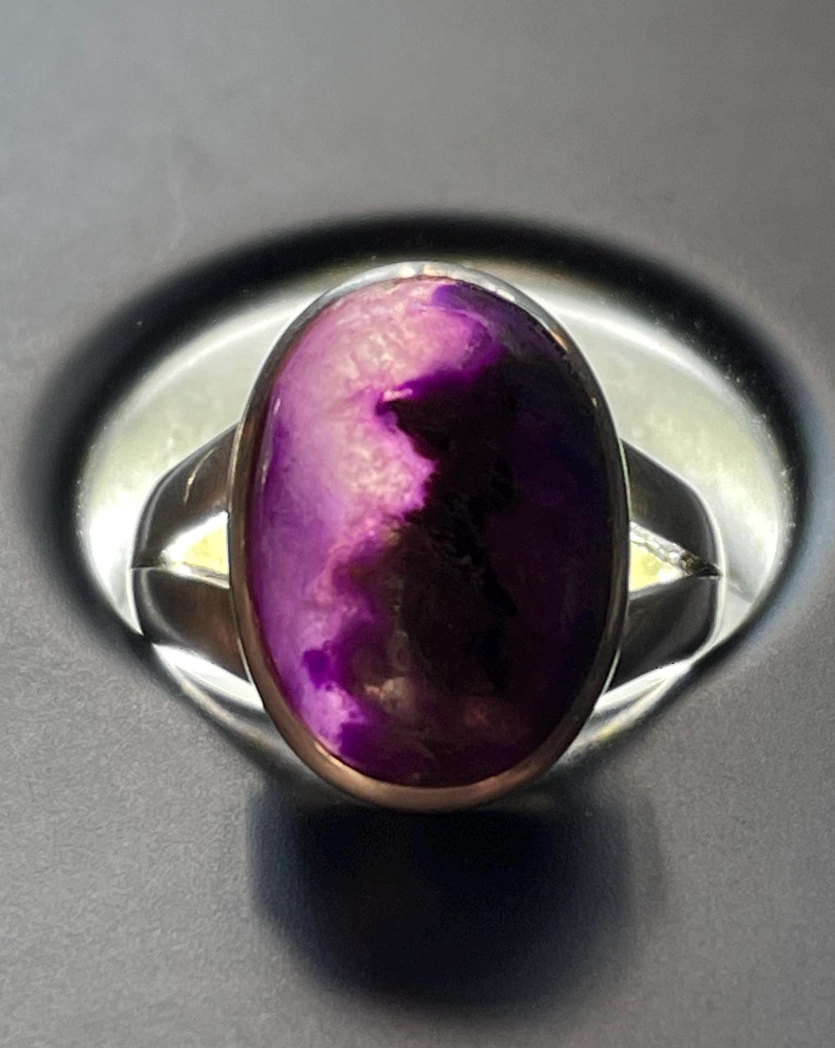 Natural Sugilite Ring Size 8 Usa - Handmade With Solid Sterling Silver - Genuine Sugilite - High Vibration Healing Love Energy Natural Sugilite Ring Size 8 Usa - Handmade With Solid Sterling Silver - Genuine Sugilite - High Vibration Healing Love Energy