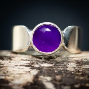Purple Gel Sugilite Ring: Sterling Silver, Size 10